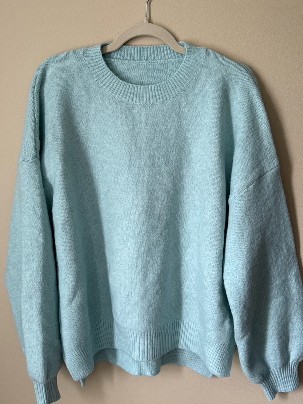 Classic Crewneck Women's Sweater in Light Blue